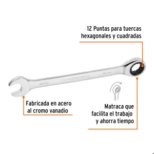 Llave combinada con matraca 25 mm x 325 mm largo, Expert