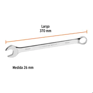 Llave combinada extralarga 26 mm x 370 mm de largo, Expert