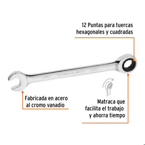 Llave combinada con matraca 13/16