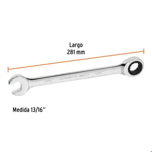 Llave combinada con matraca 13/16