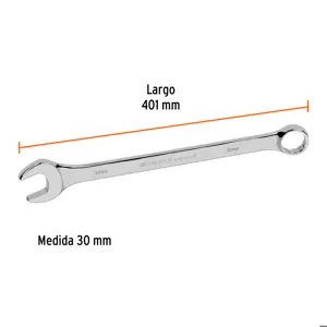 Llave combinada extralarga 30 mm x 401 mm de largo, Expert