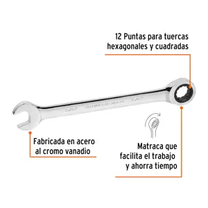 Llave combinada con matraca 15/16