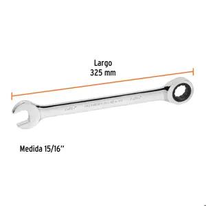 Llave combinada con matraca 15/16