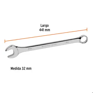 Llave combinada extralarga 32 mm x 441 mm de largo, Expert