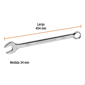 Llave combinada extralarga 34 mm x 454 mm de largo, Expert