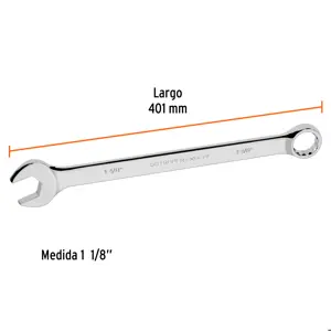 Llave combinada extralarga 1-1/8