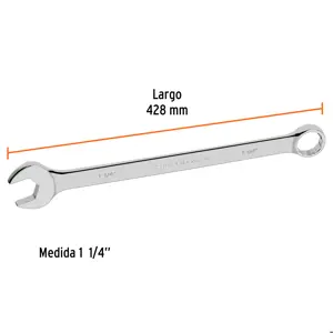 Llave combinada extralarga 1-1/4