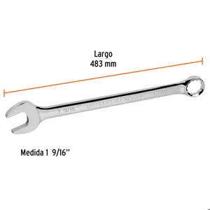 Llave combinada extralarga 1-9/16