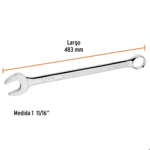 Llave combinada extralarga 1-11/16