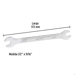 Llave española, 1/2 x 9/16