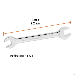 Llave española, 11/16 x 3/4