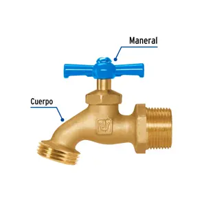 Llave para manguera, de latón, 180 g, entrada 3/4