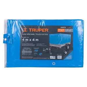 Truper Lona reforzada, 4 x 4 m, azul