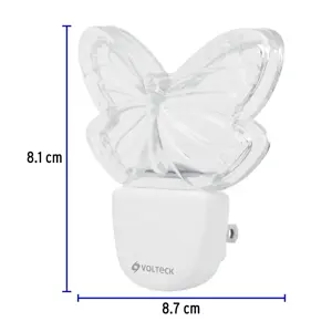 Luz de noche de LED, mariposa, Volteck