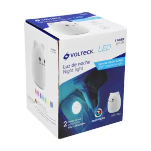 Luz de noche de LED gato multicolor, Volteck