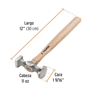 Martillo desabollador 11 oz estándar, mango 12