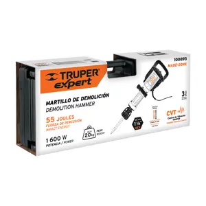 Martillo demoledor HEX 20 kg, 55J, 1600W, TRUPER EXPERT