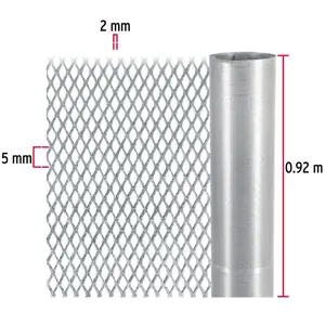 Fiero Rollo de 11 m x 0.92 m malla mosquitera de acero galvanizado