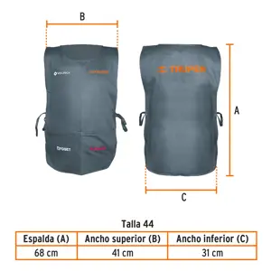 Mandil bordado al frente, estampado al dorso, Truper