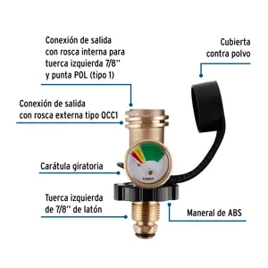 Indicador de nivel de llenado para cilindro de gas, Foset