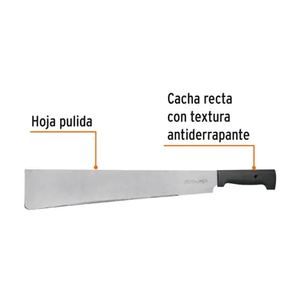 Machete punta recta 18