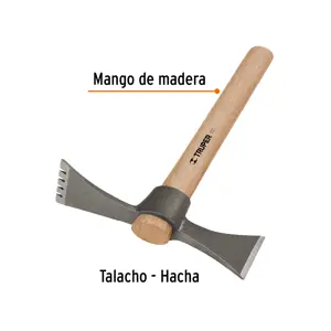 Martelina talacho-hacha, 20 oz, mango madera, TRUPER