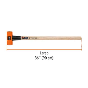 Marro octagonal 10 lb, mango de madera 36