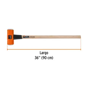 Marro octagonal 16 lb, mango de madera 36