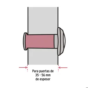 Mirilla de seguridad acabado latón, Hermex