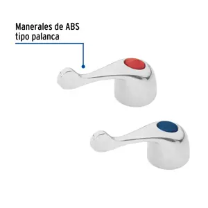 Foset Juego de manerales de palanca p/lav-fregadero, cromo,Basic