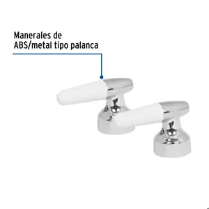 Foset Juego de manerales cono p/lavabo-fregadero, cromo, Basic