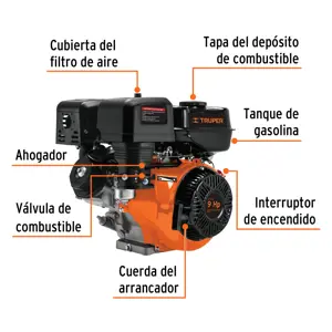 Motor a gasolina 9 HP, Truper