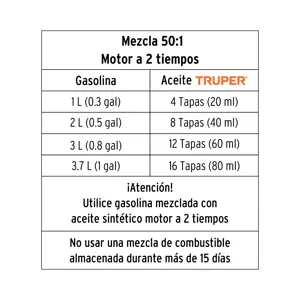 Motosierra 50 cc a gasolina con barra de 20