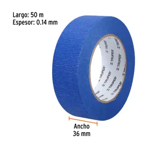 Cinta masking tape azul de 1-1/2