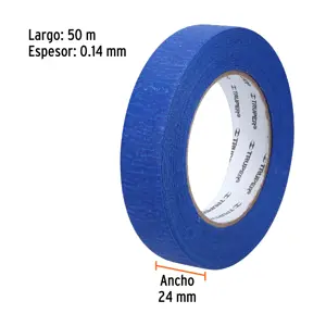 Cinta masking tape azul de 1