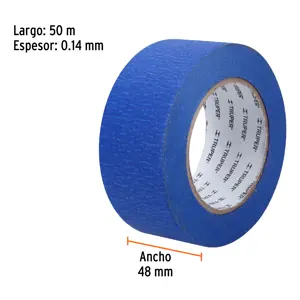 Cinta masking tape azul de 2