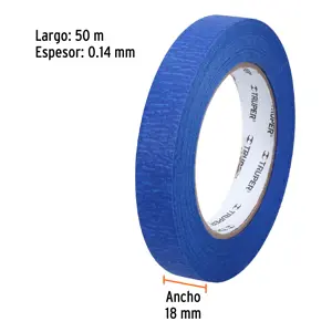 Cinta masking tape azul de 3/4