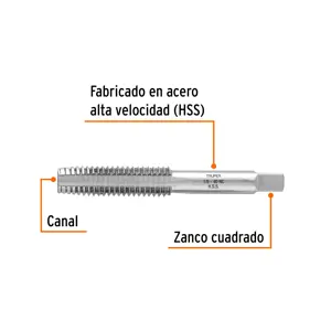 Machuelo semicónico 1/8