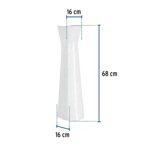 Pedestal cerámico para lavabo, blanco, FOSET