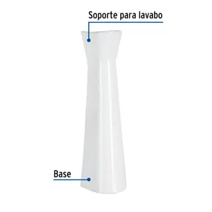 Pedestal cerámico para lavabo, blanco, FOSET