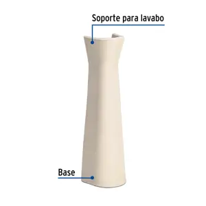 Pedestal cerámico para lavabo, marfil, FOSET