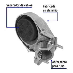  Mufa con abrazadera para tubo 3/4