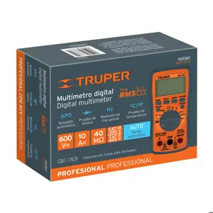 Truper Multimetro profesional con RMS verdadero y auto rango