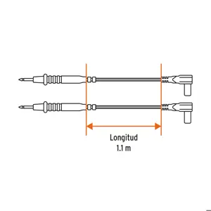 Juego de cables de prueba para multímetro, Truper