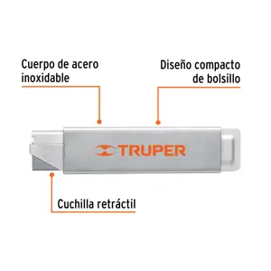 Navaja de costilla con cuerpo metálico, Truper