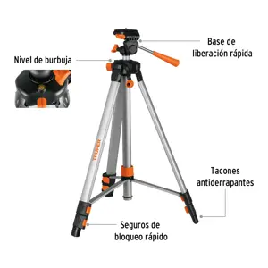 Truper Tripié telescópico para nivel láser, altura max. 1.45 m