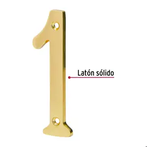 Número 1 de latón sólido 4