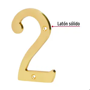 Número 2 de latón sólido 4