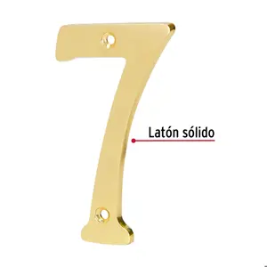 Número 7 de latón sólido 4