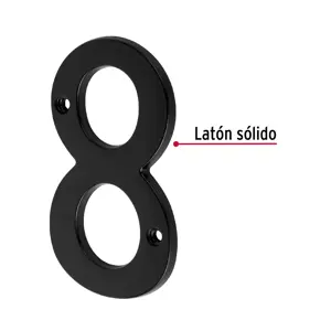 Número 8 de latón sólido 4